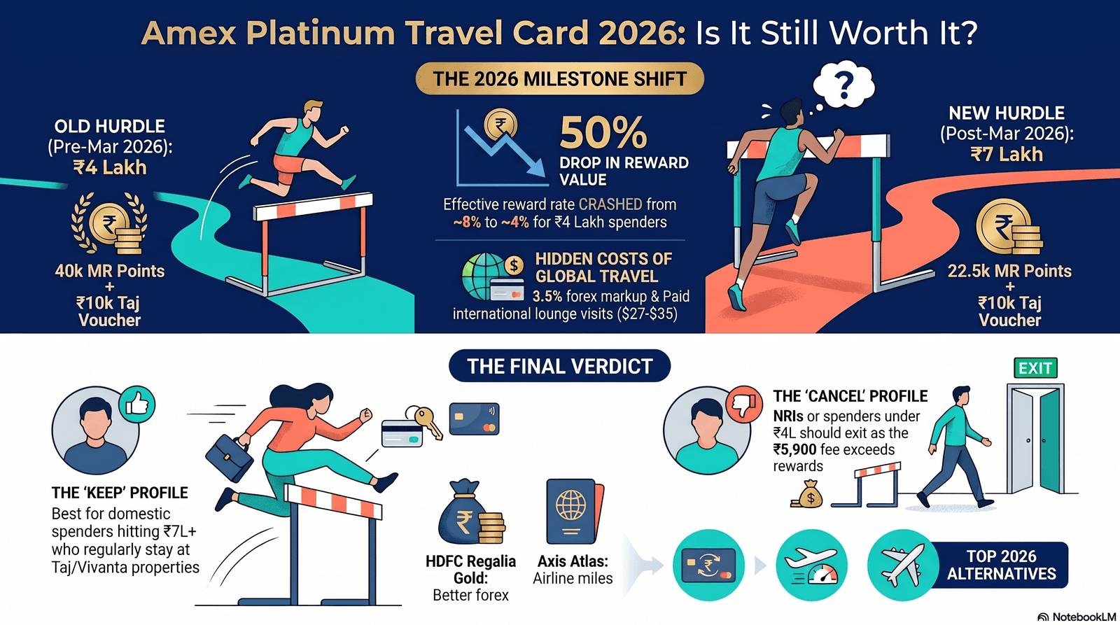 American Express India Platinum Travel Card 2026 review — March devaluation explained, Taj voucher threshold, MR points value