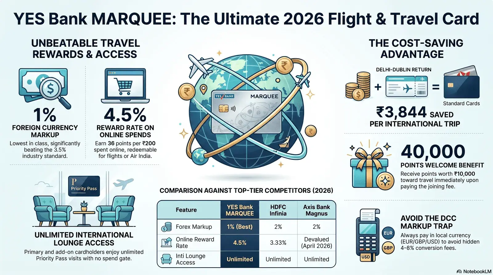 YES Bank MARQUEE and Travel Credit Cards for Flights 2026 — Complete Guide