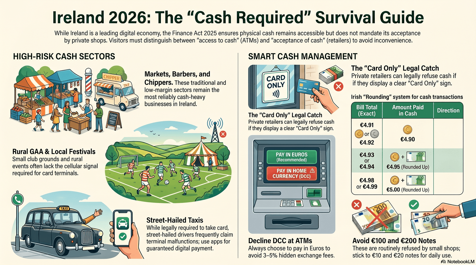 Which Irish shops and stores are still cash only in 2026 — practical guide for tourists and international students