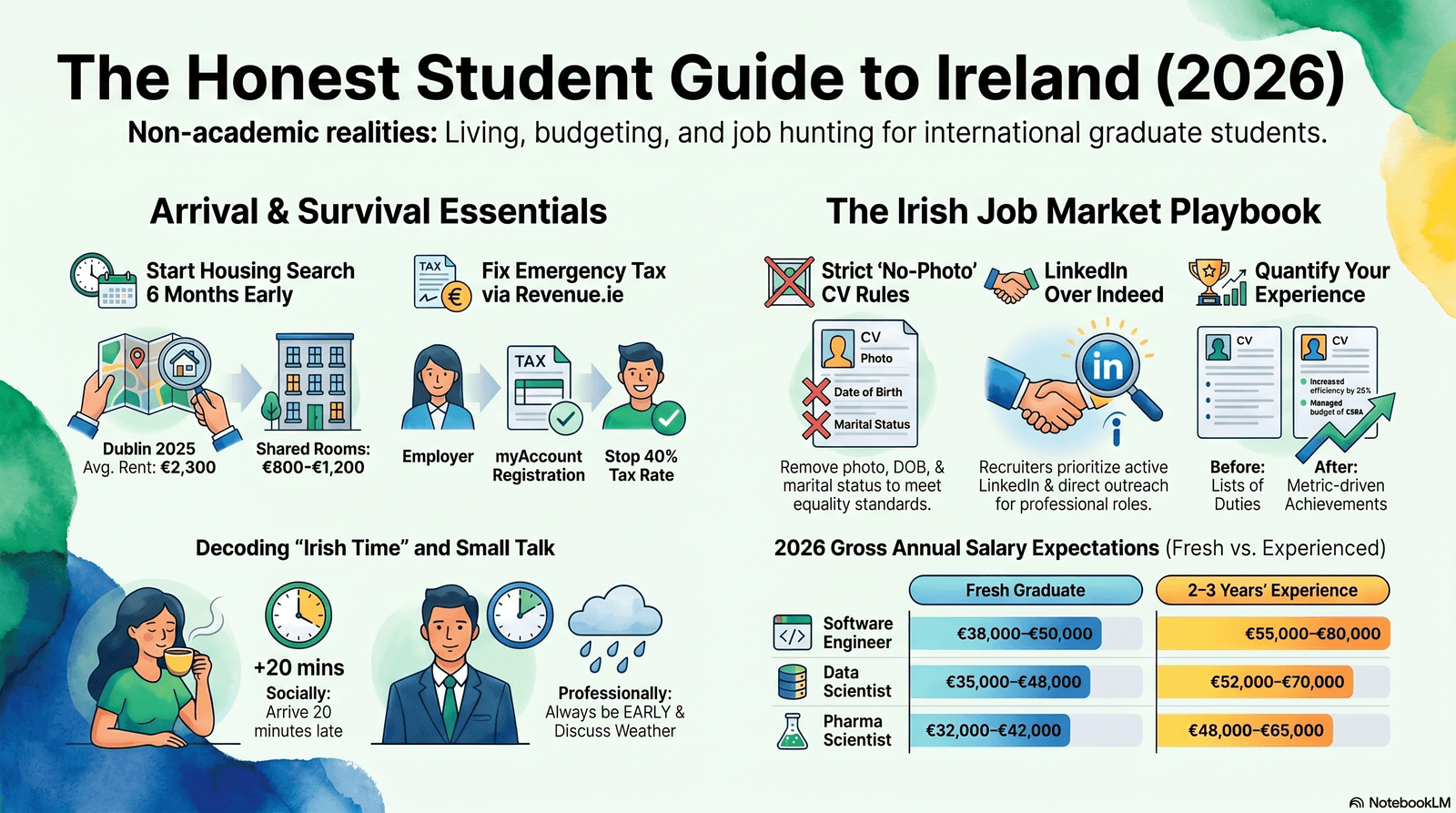 Student Guide to Ireland 2026 infographic