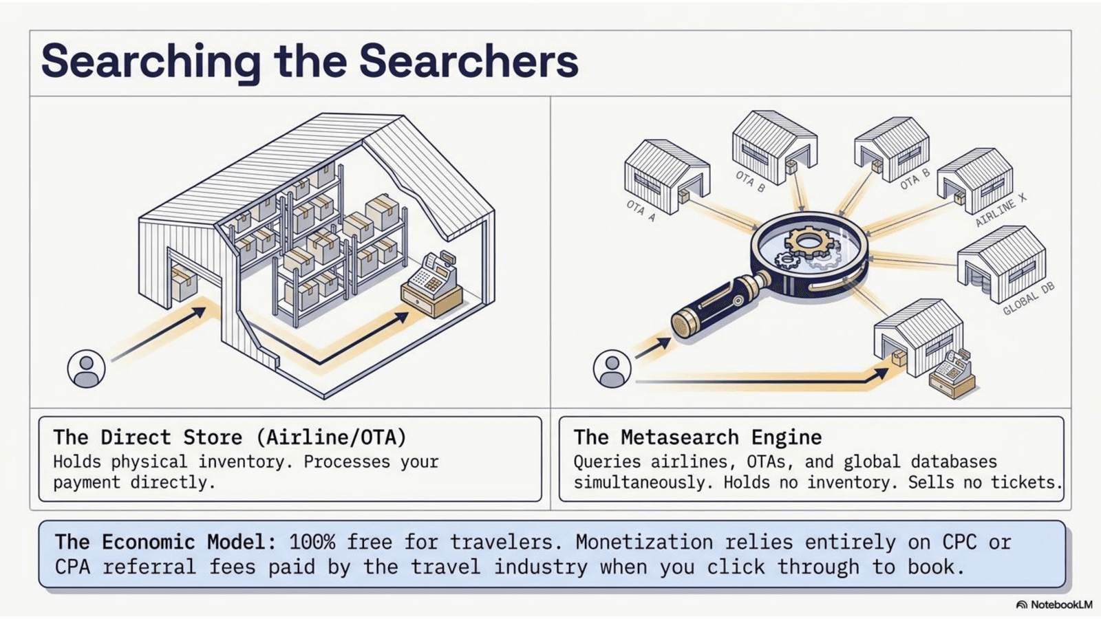 Metasearch fare comparison engine