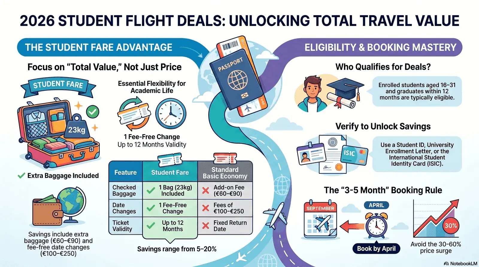 What is a student airfare discount guide 2026